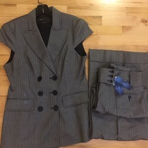 BCBG matching shirt sleeve pant suit